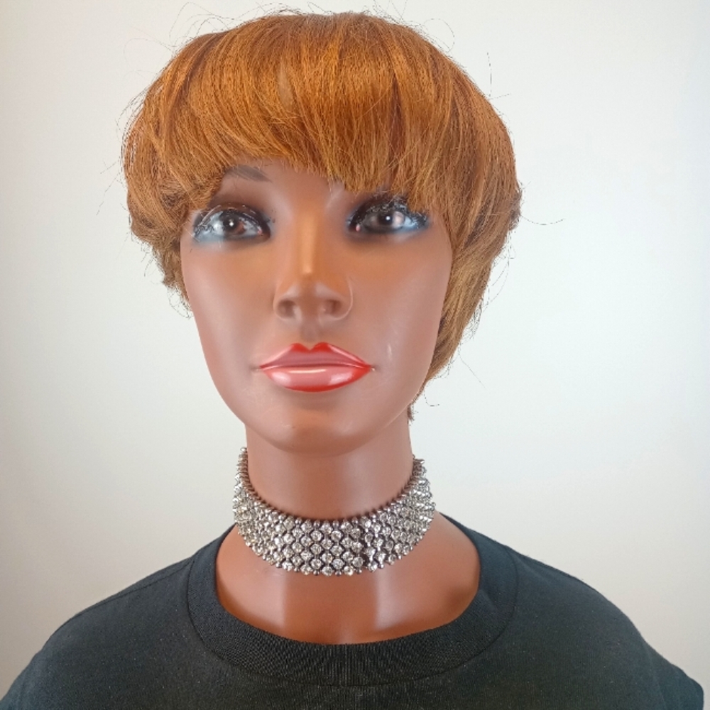 Orange Bob synthetic wig